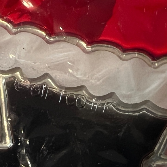 Vintage Plastic Christmas Stained Glass Suncatcher Giftco Set Of 3 with 8” Tall - Picture 5 of 14